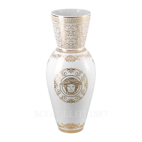 versace vase white and gold
